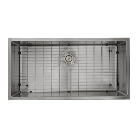 Nantucket Sinks 36In. Large Rectangle Single Bowl Undermount Small Radius Corners Stainless Steel Kitchen Sink SR3618-16